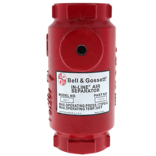 Bell & Gossett 112118 Inline Air Separator 1 Inch Cast Iron