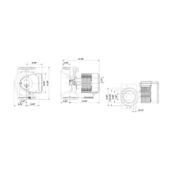 Grundfos 99833480 Circulator Pump Magna3 50-180 F Cast Iron GF53 115v