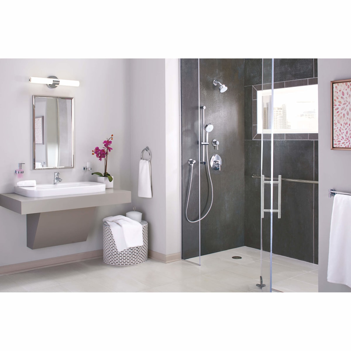 GROHE 27414000 Classic Tubular Shower Arm & Escutcheon Polished Chrome