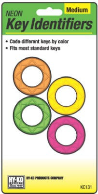 HY-KO Hy-ko Prod Co KC131 Neon Key Identifiers 4 Pack