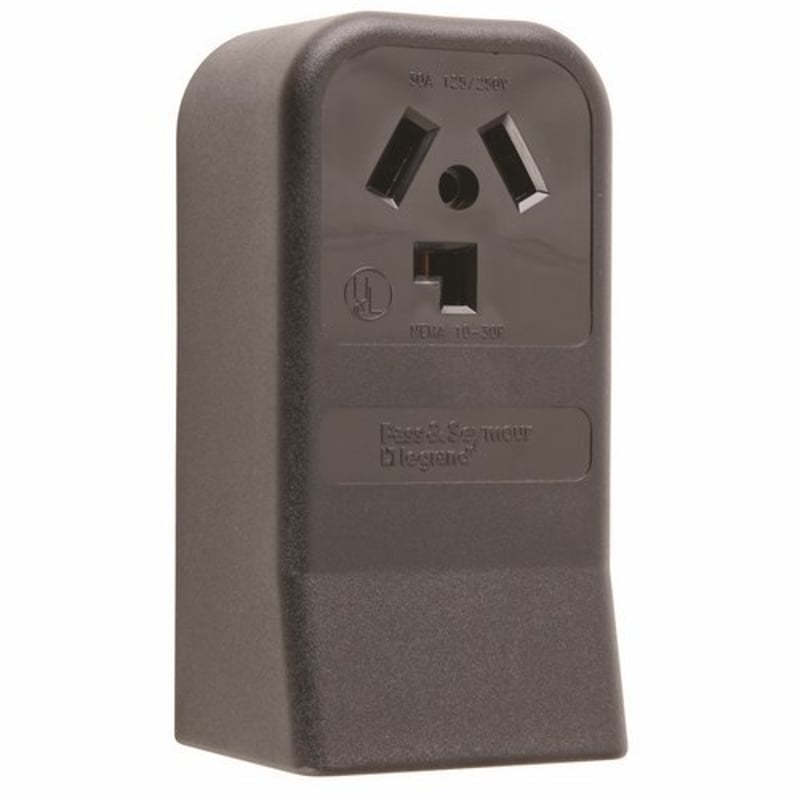 Legrand 388 Single Surface Straight Blade Receptacle 30 Amp 125/250 Volt