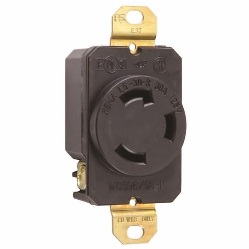 Legrand-Pass & Seymour L530-R 30 Amp 125 Volt Turnlok Single Locking Receptacle NEMA L5-30R