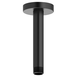 American Standard 1660186.243 Shower Arm Rain with Escutcheon Matte Black 6 Inch 1/2 NPT