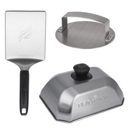 Blackstone 5462 Hamburger Kit Stainless Steel Spatula Basting Cover and Burger Press