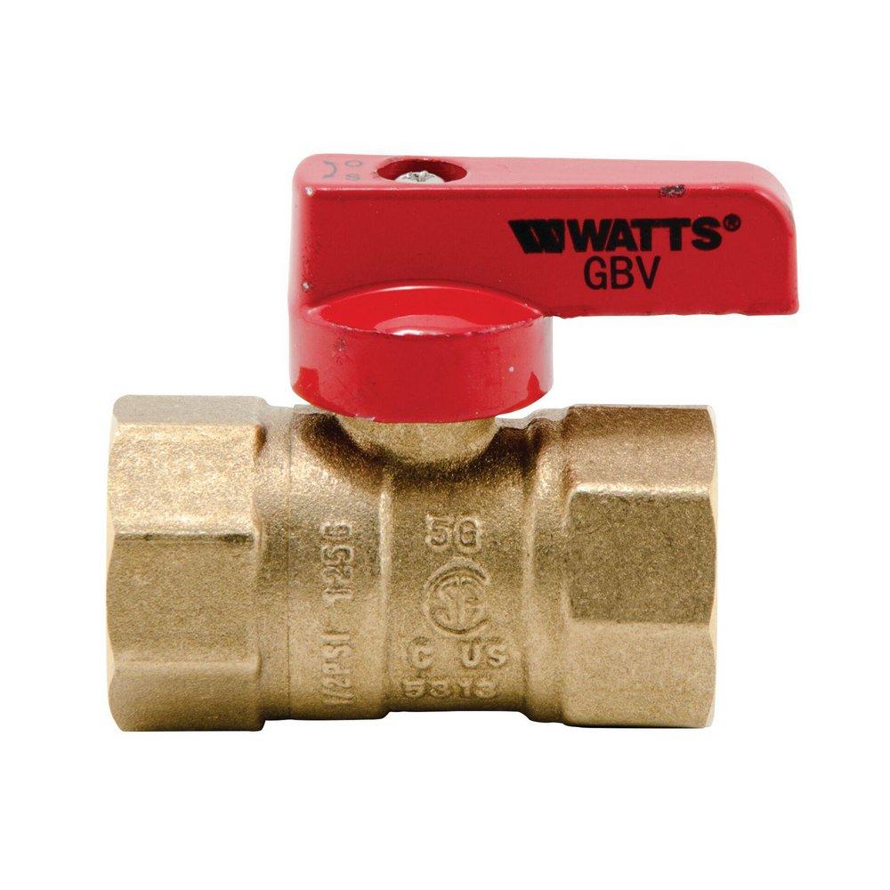 Watts 0545005 Series GBV 3/4 in. Brass FNPT T-Handle Gas Ball Valve