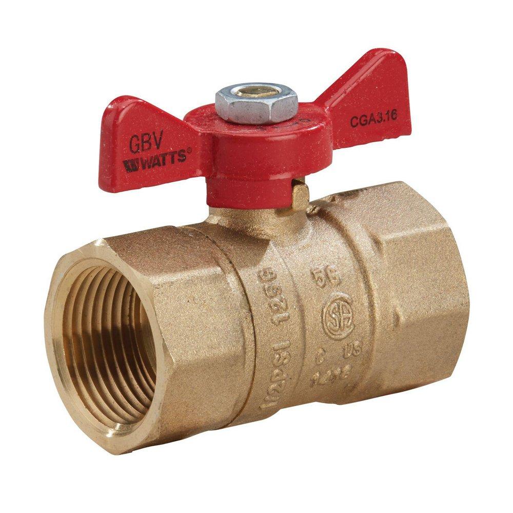 Watts 0545007 Series GBV 1 in Brass FNPT T-Handle Gas Ball Valve