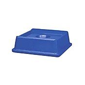 Rubbermaid Commercial FG279100DBLUE Untouchable Bottle & Can Recycling Top 20.13w x 20.13d x 6.25h