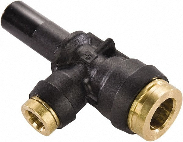 PARKER Parker 371PTCSP-4-4 Push-to-connect Plug-in Run Tee 1/4 in