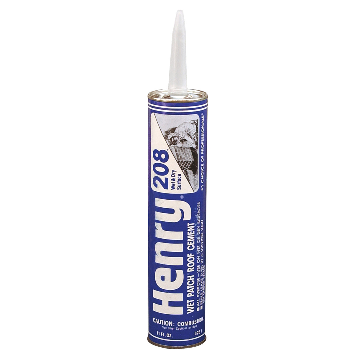 Henry HE208004 Henry 208 Wet Patch Black Roof Repair 11 oz Cartridge