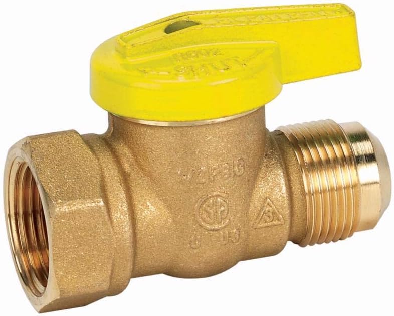 Mueller 114-543 Gas Valve Straight Forged Brass Chrome Plated Boxed