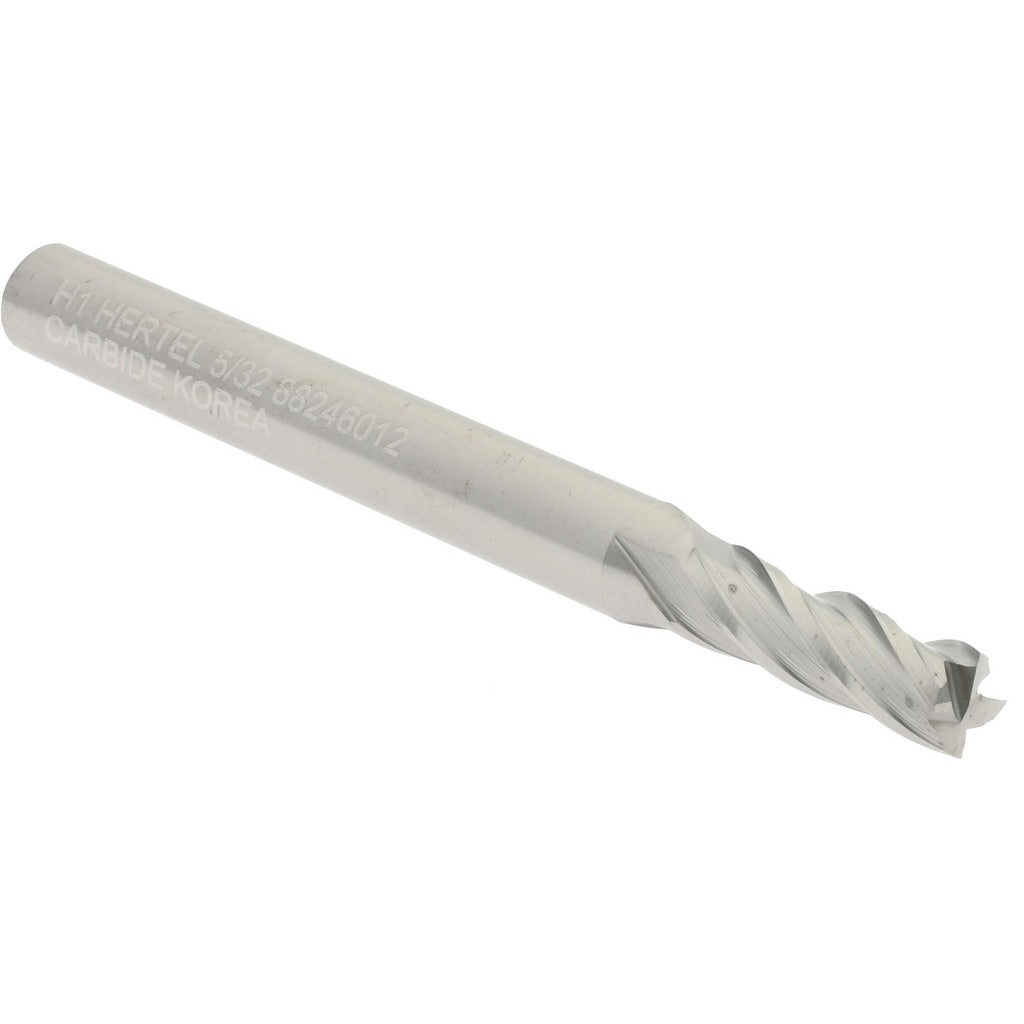 HERTEL Hertel 15071288 Square End Mill 5/32 in 4 Flute Carbide