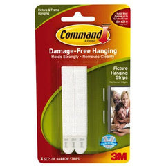 TRUE VALUE 17207 Command Narrow Picture Hanging Strips White