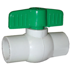 Jones Stephens B90200 2 in. PVC Standard Port Ball Valve with Solvent Ends