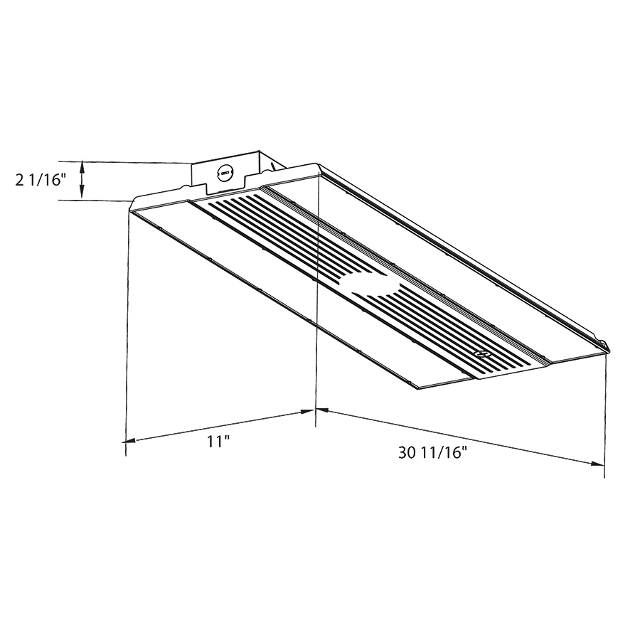 RAB LIGHTING Rab Lighting RBAY17L Linear High Bay 400/320/260W (Field Adjustable)