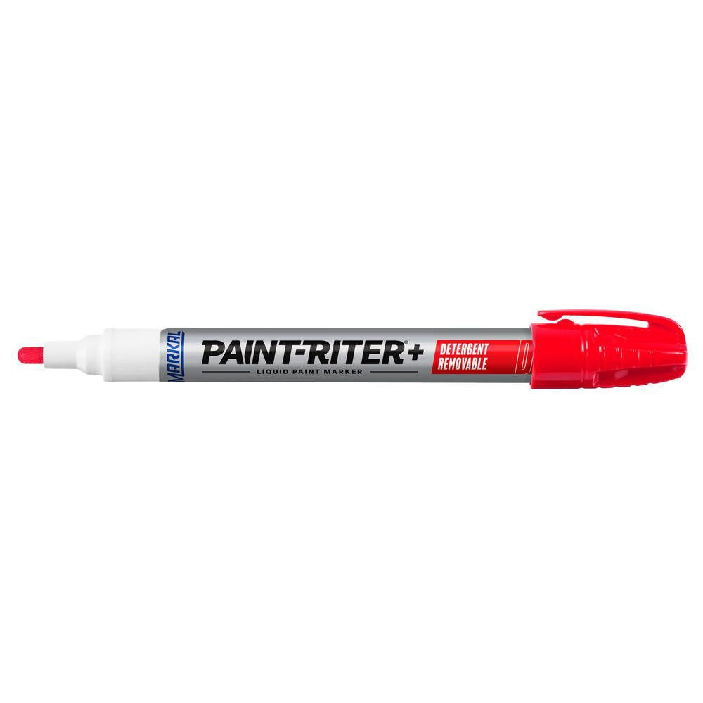 MILWAUKEE Markal 97012 Removable Liquid Paint Marker Bullet Tip Red