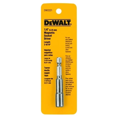 DeWalt DW2221 Magnetic Nut Driver 1/4 in x 2-9/16 in