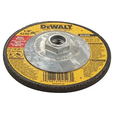 DeWalt DW4523 4-1/2x1/4x5/8-11 High Performance Metal Grinding Wheel