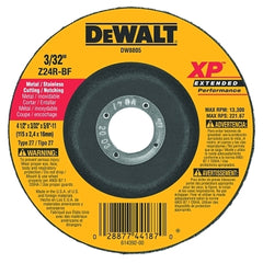 DeWalt DW8805 Extended Performance Type 27 Depressed Center Wheel 4 1/2 inch Z24R 3/32 inch Thick