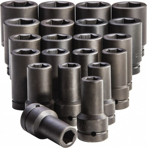 PROTO Proto J76121 Deep Impact Socket Set 1 in Drive 21 Pc