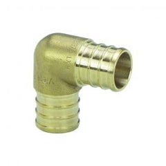 Viega 46955 PureFlow 90 Degree Elbow 1 Inch Brass Crimp Connection