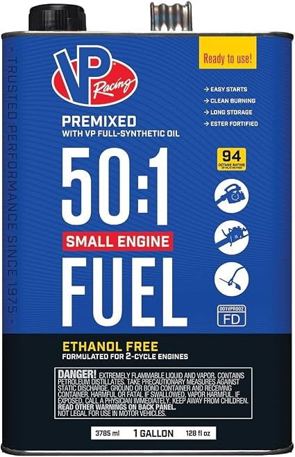 VP RACING FUELS Vp Racing Fuels 6231 Ready-to-Use 50:1 Premixed 2-Cycle Small Engine Fuel (1 Gallon)