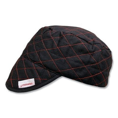 Comeaux Caps 30714 Style 3000 Black Quilted Shop Cap Size 7-1/4