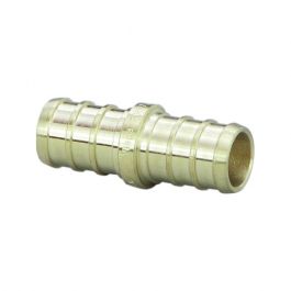 Viega 46434 PEX Crimp Brass Coupling 1/2 x 1/2 Inch