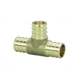 Viega 46520 PureFlow 1/2 in PEX Crimp Brass Tee