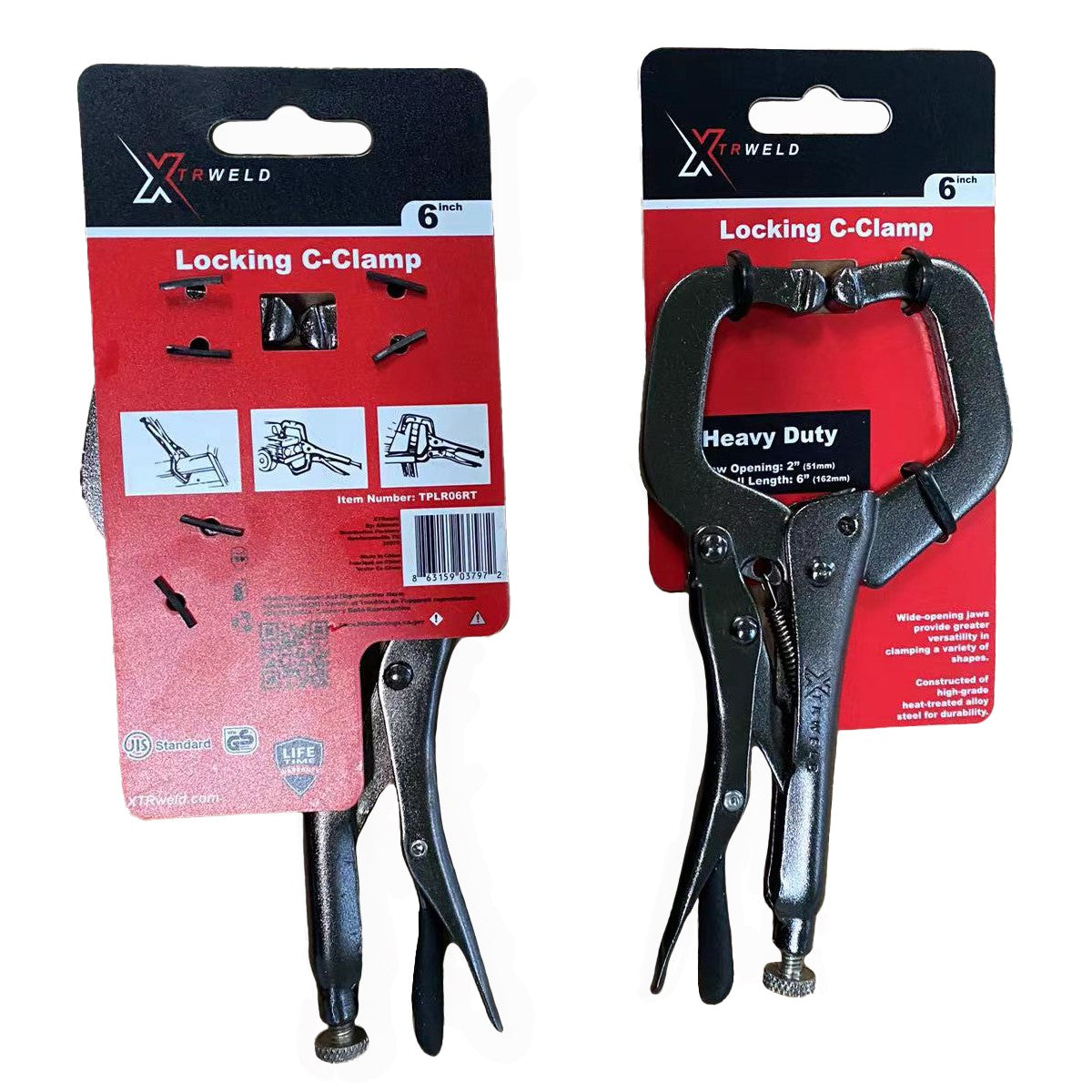 XTRweld TPLR06RT C-Locking Pliers 6 Inches Black Nickel Chrome for TPLR06RT