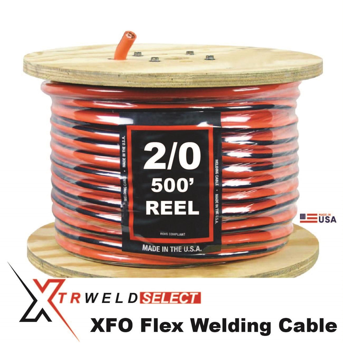 XTRweld WCS2/0XFO-500 Cable Select Xtreme Flex Orange 600V 2/0 AWG 500 Feet Welding Cable 8403490000000