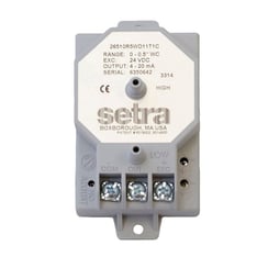 Setra Systems 2651050WD11T1C Very Low Differential Pressure Sensor