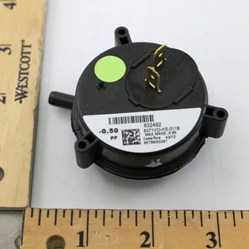 Nortek Global HVAC 632492R -0.50WC SPST Pressure Switch