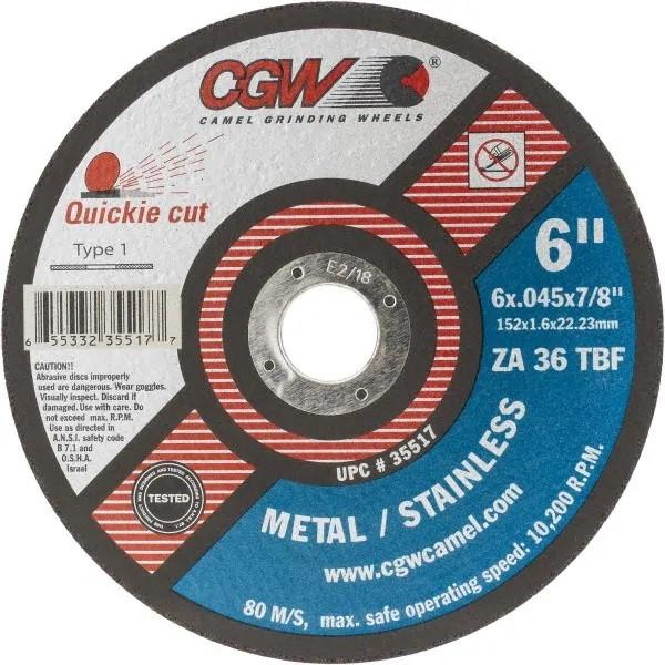 CGW 35517 6"x0.45x7/8 Metal/Stainless Cut-Off Wheel Lot of 50