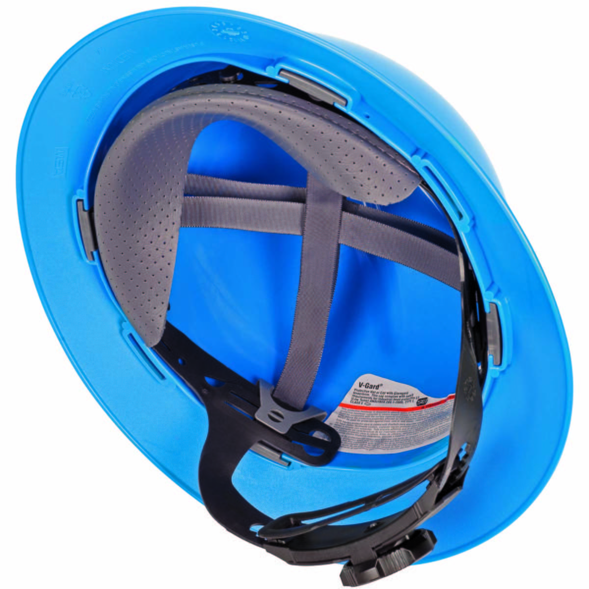 MSA 475368 V-Gard Protective Hats Fas-Trac Ratchet Hat Blue