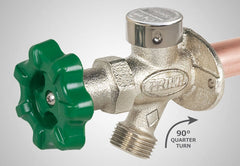 PRIER PRODUCTS P-164X12-BULK 12"X12" Wall Hydrant w/Anti-Siphon & Backflow Protection