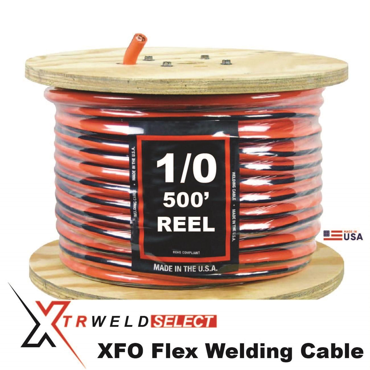 XTRweld WCS1/0XFO-500 Welding Cable Select Xtreme Flex Orange 600V 1/0 AWG 500ft