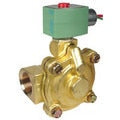 Asco 8220G407 Solenoid Valve 2-Way Brass 3/4 Inch NPT Normally Closed 120 Volt Alternating Current PTFE