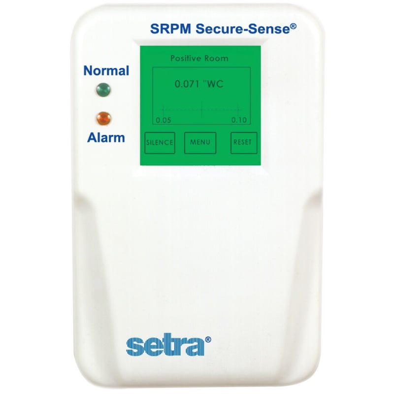 Setra Systems SRPMR25WBA1V Room Pressure Monitor w/ SRPM, LCD, Alarms & More