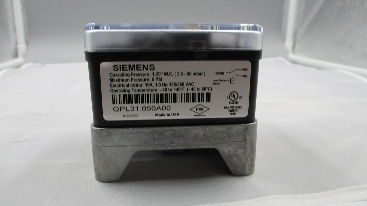 SIEMENS QPL31.050A00 1-20 LowPressureSwitch AutoRs