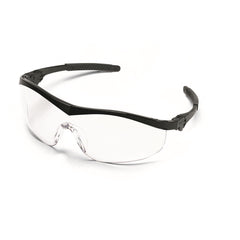 MCR Safety ST110AF Single Lens Safety Glasses Anti-Fog Clear Lens Black Frame Nylon