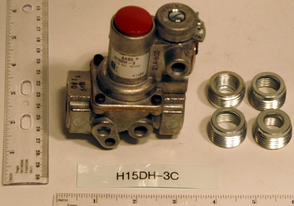 Baso H15DH-3C Automatic Pilot Gas Valve 3/4 Inch NPT 335,000 BTU Replacement H15CH-1