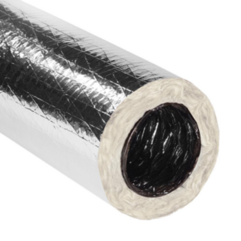 QUIETFLEX MANUF CO LP 6385C Quietflex 6385C Duct, 6" R8 Hpd Silver 25' Bag