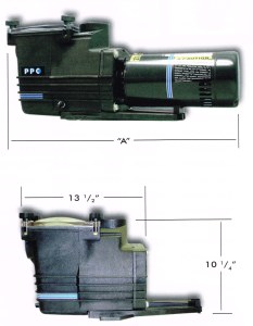 PPC Pump AT10DF Full Rated In-Ground Pool Pump, 1 HP, 3450 RPM, 115/230 Volts