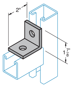 Haydon A302 Electro Galvanized Angle Bracket 1/4 in. thick 1-5/8 in. wide