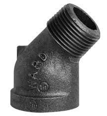 SMP Valve 310028204 2" Class 150 Malleable Iron Black 45° Street Elbow Domestic