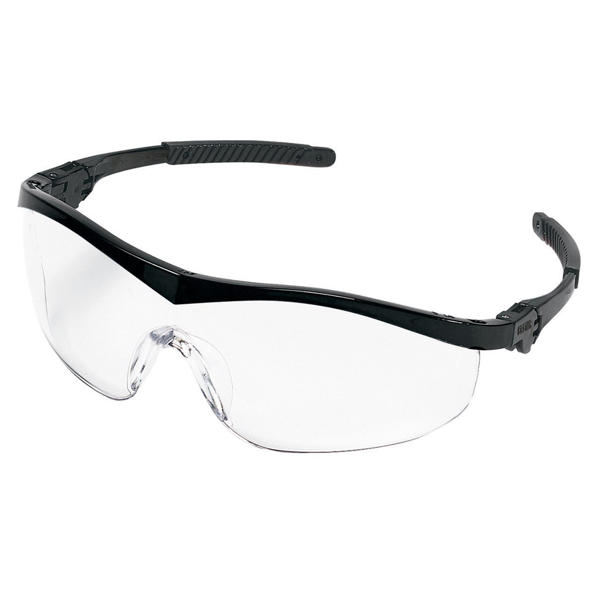 MCR Safety ST110 Safety Glasses Clear Lens Black Frame