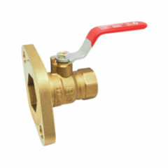 RED-WHITE VALVE CORP 2417AB 1" LF PFBV FNPT END 2PC BRASS BODY FP SWIVEL FLANGE 1/4 TURN BALL VALVE W/ BOLT KIT, NSF