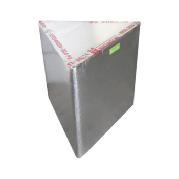 The Metal Shop 500820-MS 19" LG Pre-Assembled Duct Box Triangle Mixing Fiberglass Gray R-6 Insulation