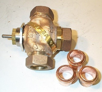 Schneider Electric VB-7300 Series 3/4" Mixing Valve, 7.5Cv, Bronze Body