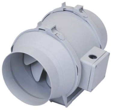 S&P USA TD-100 4" Inline Mixed Flow Duct Fan 97-101 CFM, UL/HVI Approved